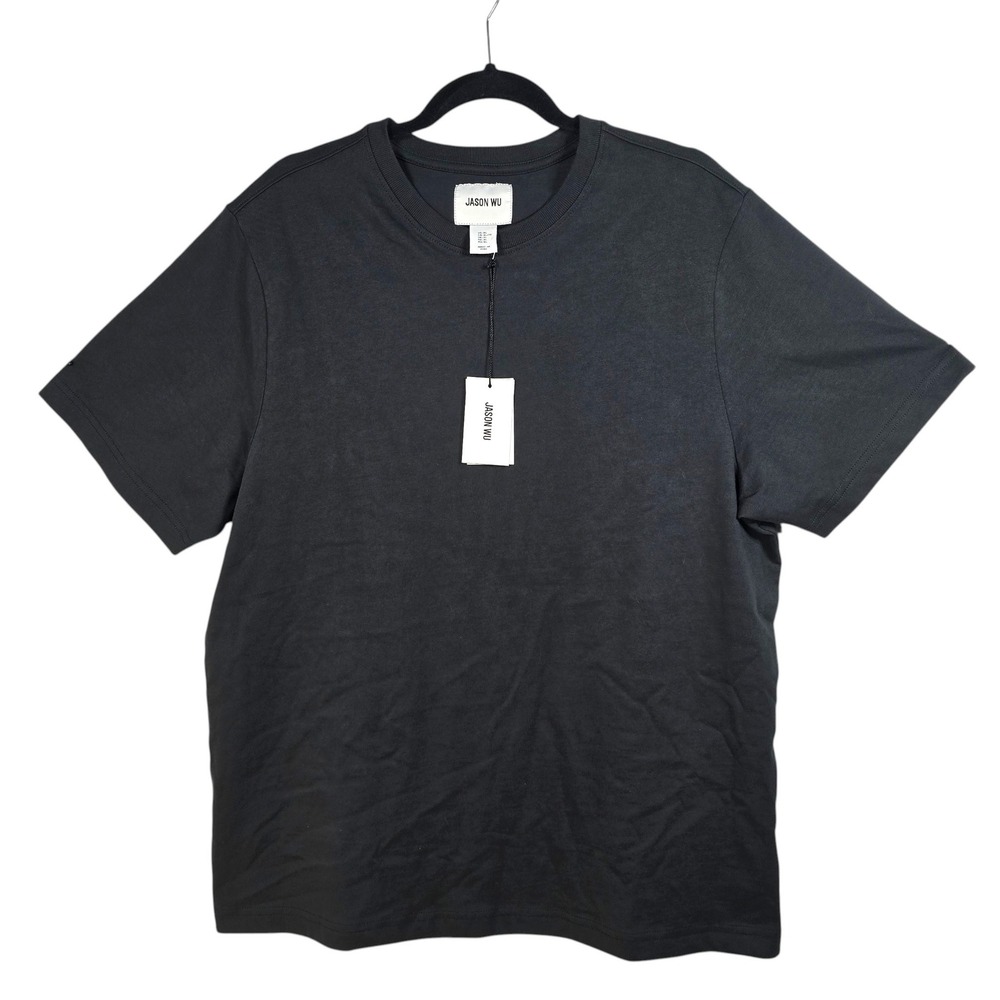 Jason Wu Mens The Heavyweight Tee Black Short Sleeve Crew Neck Shirt Size XL NEW